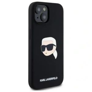 Buy Karl Lagerfeld KLHMP15SSKHPPLK Apple iPhone 15 hardcase Silicone Karl Head Print MagSafe black - KLD21847 - {ean13} - Home Screen Store Europe