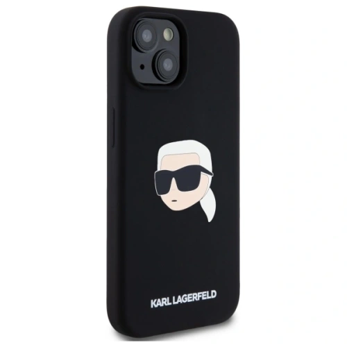Kup Etui Karl Lagerfeld KLHMP15SSKHPPLK Apple iPhone 15 hardcase Silicone Karl Head Print MagSafe černý/black - KLD21847 - {ean13} - Sklep Home Screen