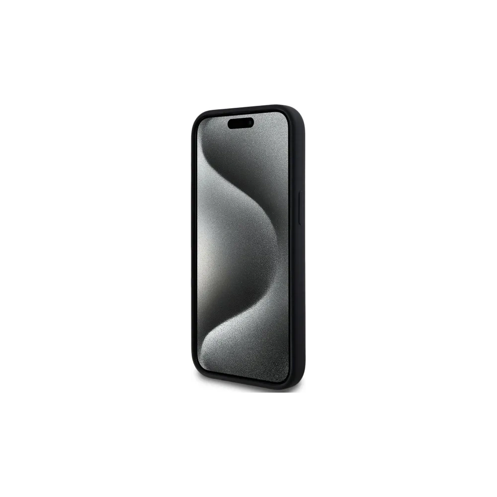 Etui Karl Lagerfeld KLHMP15SSKHPPLK Apple iPhone 15 hardcase Silicone Karl Head Print MagSafe czarny/black