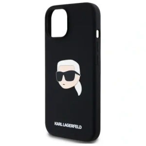 Buy Karl Lagerfeld KLHMP15SSKHPPLK Apple iPhone 15 hardcase Silicone Karl Head Print MagSafe black - KLD21847 - {ean13} - Home Screen Store Europe