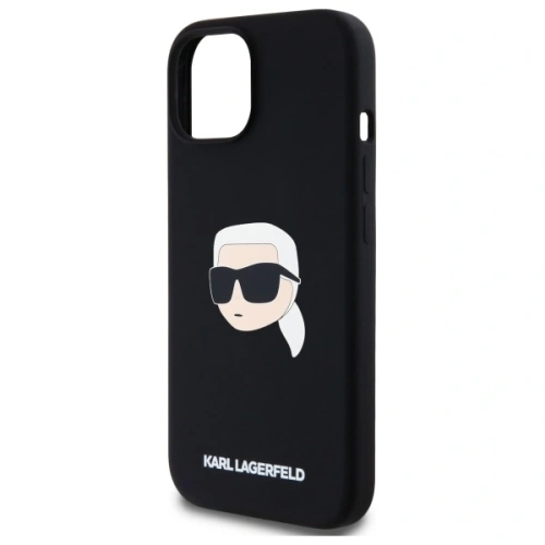 Kup Etui Karl Lagerfeld KLHMP15SSKHPPLK Apple iPhone 15 hardcase Silicone Karl Head Print MagSafe černý/black - KLD21847 - {ean13} - Sklep Home Screen
