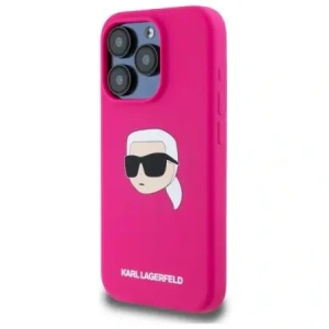 Kup Karl Lagerfeld KLHMP15XSKHPPLF Apple iPhone 15 Pro Max hardcase Siliconă cu imprimeu Karl Head MagSafe fuchsia - KLD21848 - {ean13} - Sklep Home Screen