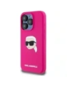 Kup Etui Karl Lagerfeld KLHMP15XSKHPPLF Apple iPhone 15 Pro Max hardcase silikon Karl Head Print MagSafe fuchsie/fuchsie - KLD21848 - {ean13} - Sklep Home Screen