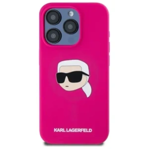 Kup Karl Lagerfeld KLHMP15XSKHPPLF Apple iPhone 15 Pro Max hardcase Siliconă cu imprimeu Karl Head MagSafe fuchsia - KLD21848 - {ean13} - Sklep Home Screen