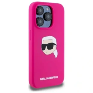Kup Karl Lagerfeld KLHMP15XSKHPPLF Apple iPhone 15 Pro Max hardcase Siliconă cu imprimeu Karl Head MagSafe fuchsia - KLD21848 - {ean13} - Sklep Home Screen