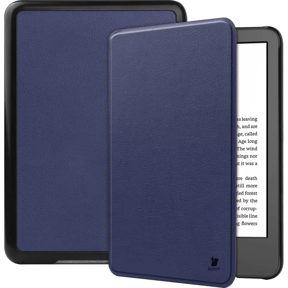 Etui Bizon Case Tab Croc do Amazon Kindle 12 2024 / 11 2022 granatowe