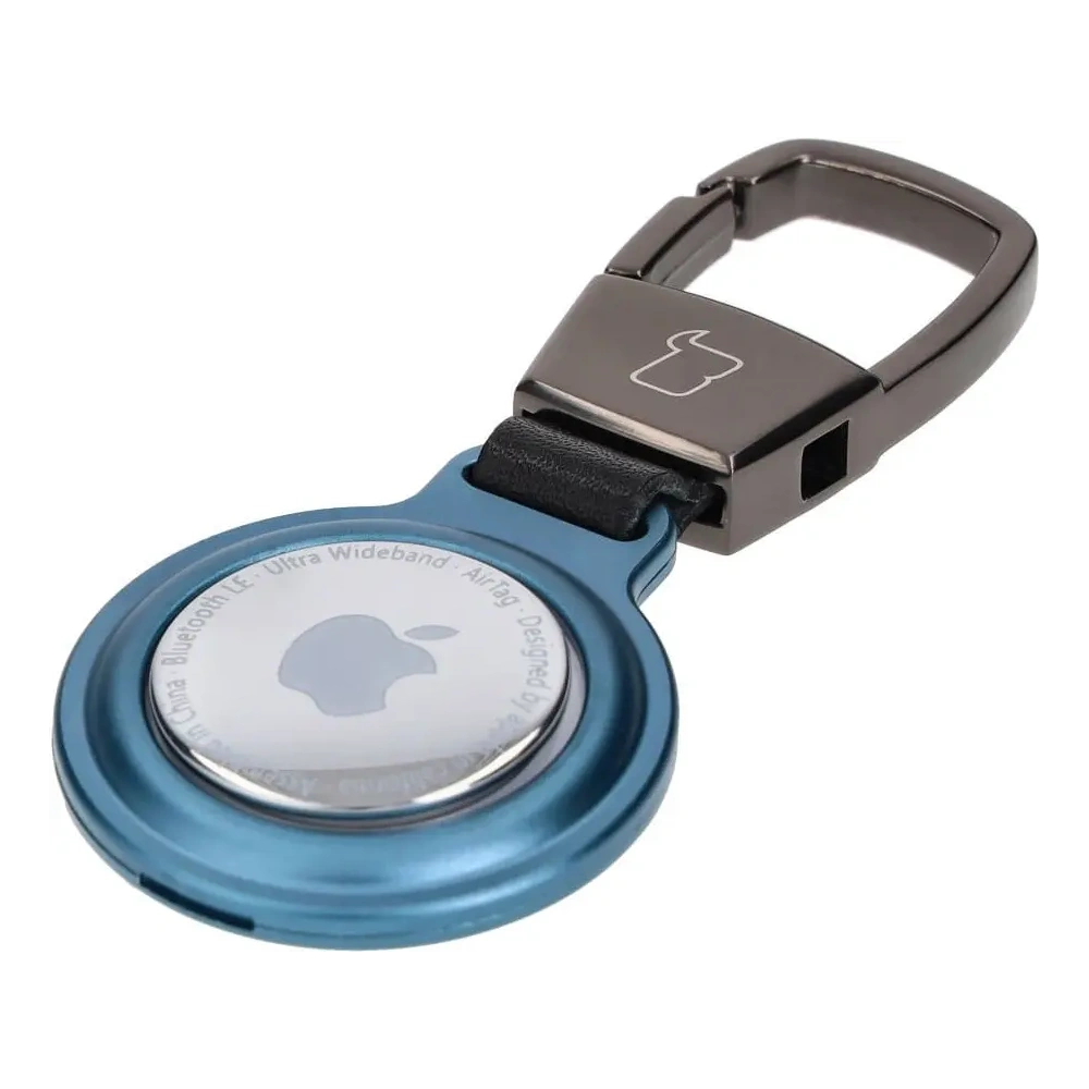 Etui Bizon Case Locator Magnetic do Apple AirTag niebieskie