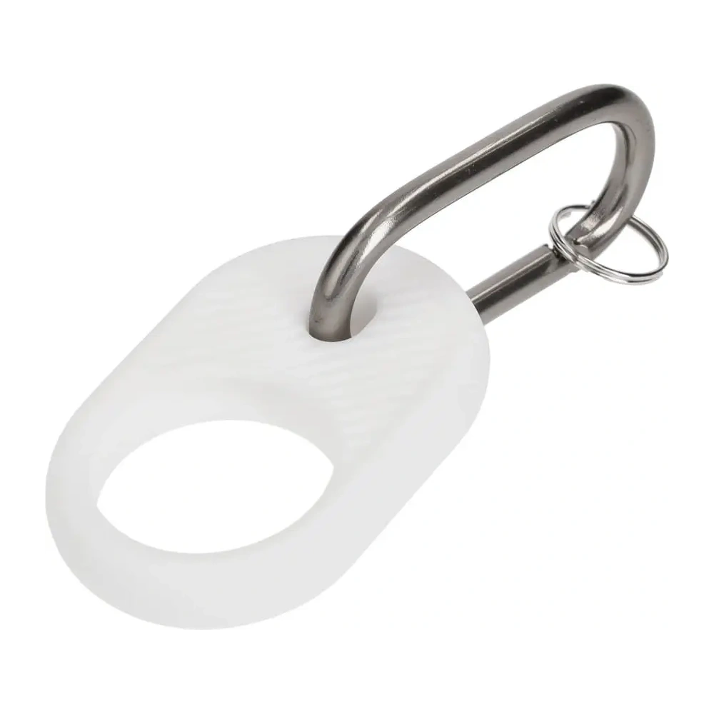 Etui Bizon Case Locator Travel do Apple AirTag białe