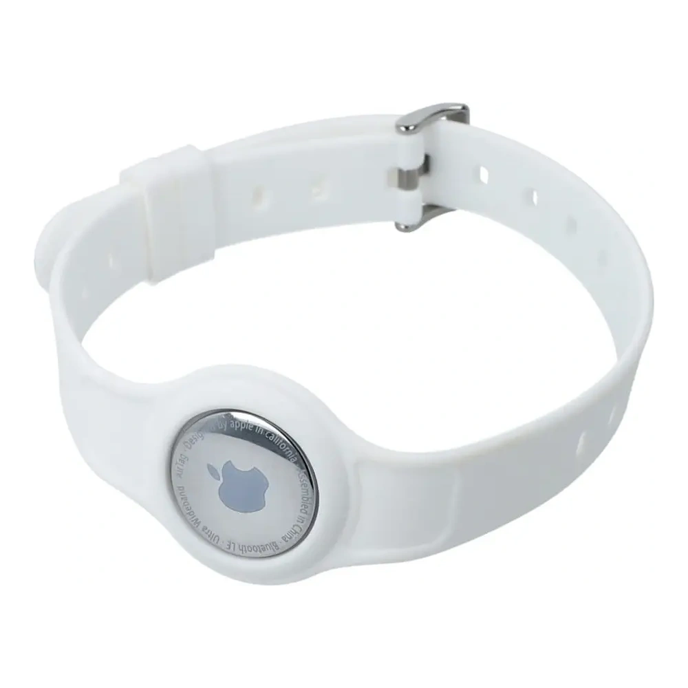 Etui Bizon Case Locator Pets do Apple AirTag białe