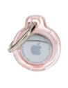 Etui Bizon Case Locator Keychain do Apple AirTag przezroczysto-różowe