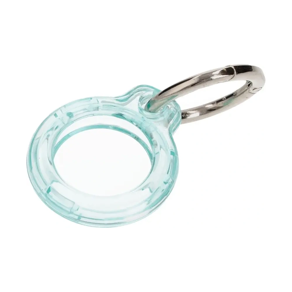 Etui Bizon Case Locator Keychain do Apple AirTag przezroczysto-miętowe