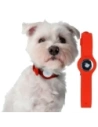 Etui Bizon Case Locator Pets do Apple AirTag czerwone