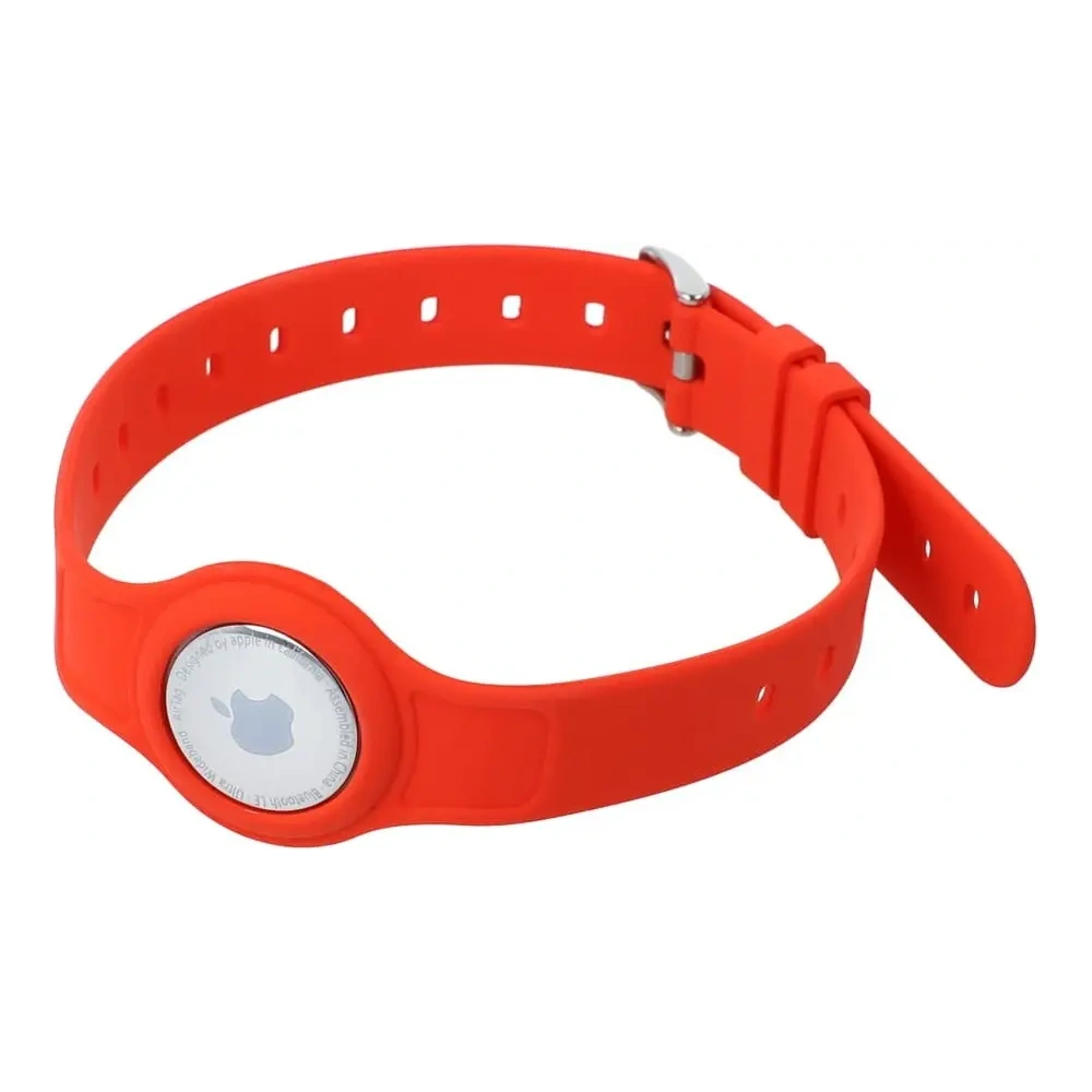 Etui Bizon Case Locator Pets do Apple AirTag czerwone