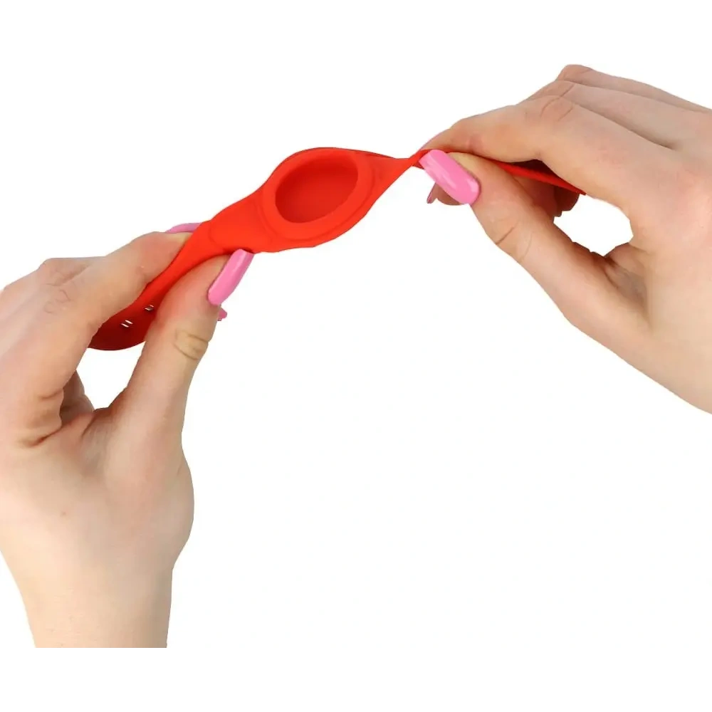 Etui Bizon Case Locator Pets do Apple AirTag czerwone