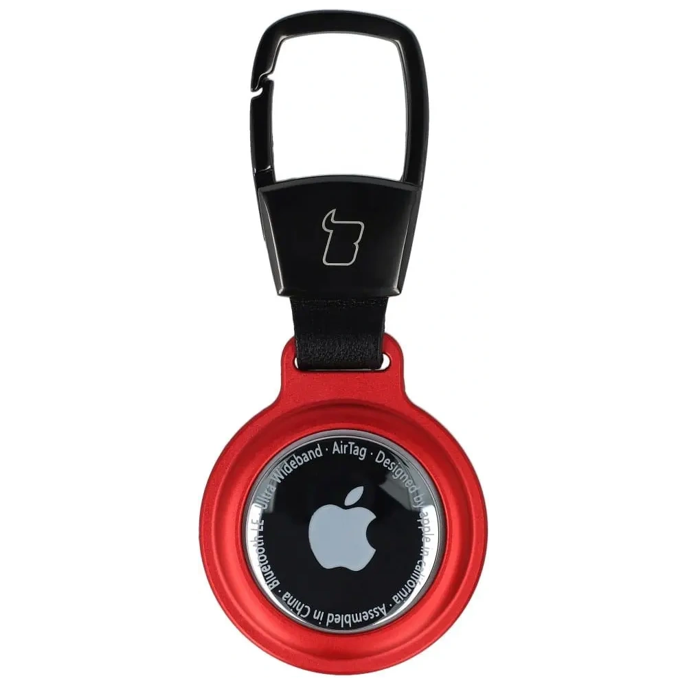 Etui Bizon Case Locator Magnetic do Apple AirTag czerwone
