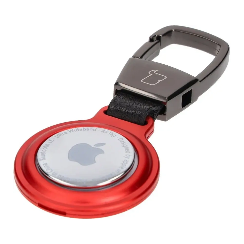 Etui Bizon Case Locator Magnetic do Apple AirTag czerwone