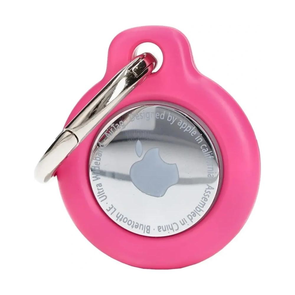 Etui Bizon Case Locator Keychain do Apple AirTag różowe