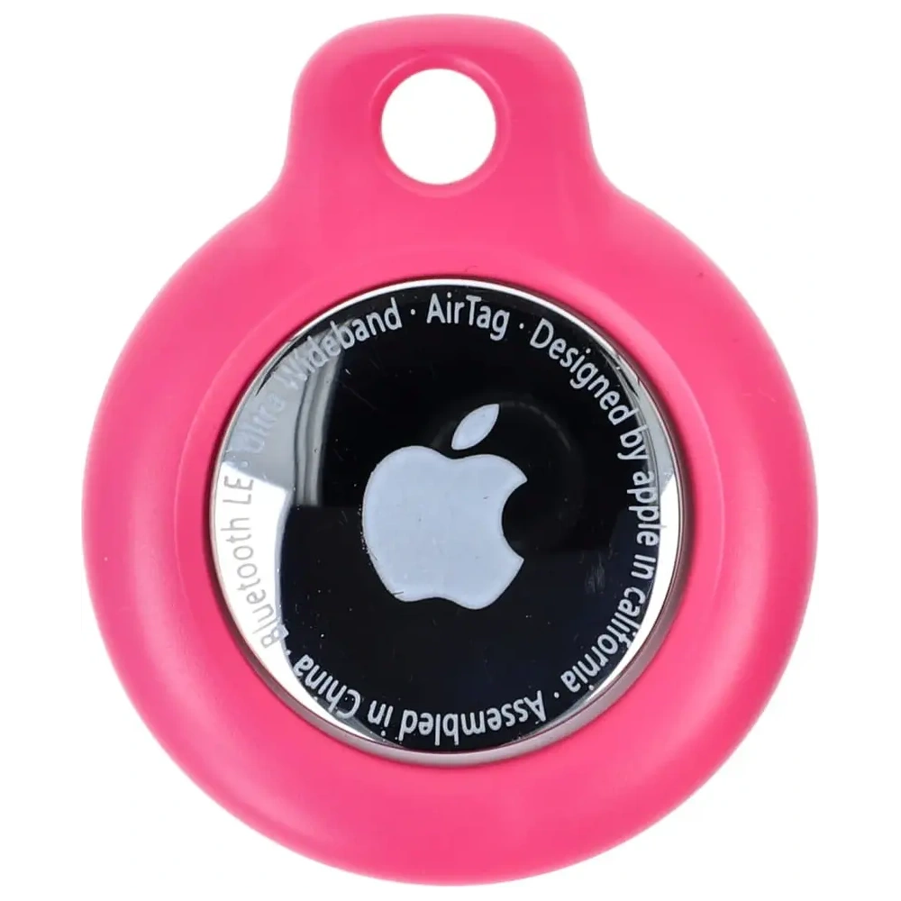 Etui Bizon Case Locator Keychain do Apple AirTag różowe
