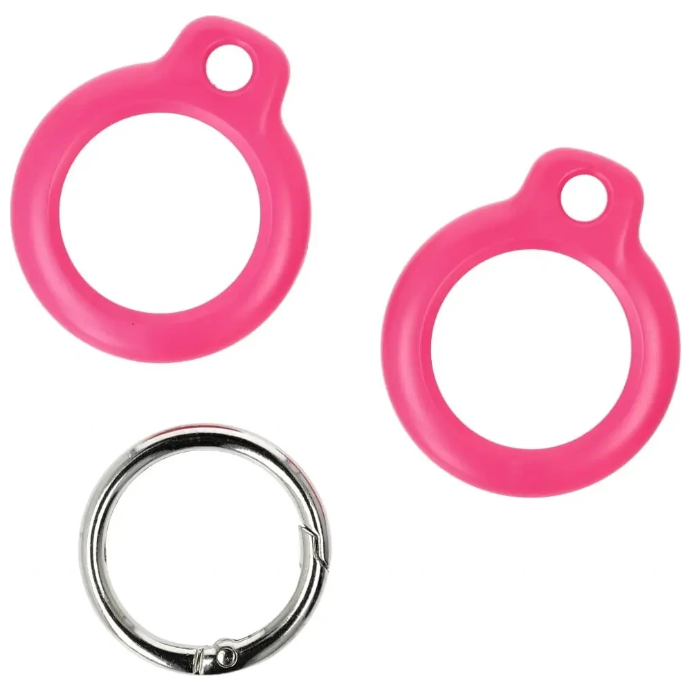 Etui Bizon Case Locator Keychain do Apple AirTag różowe