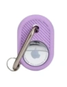Etui Bizon Case Locator Travel do Apple AirTag fioletowe