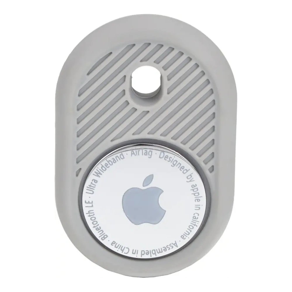 Etui Bizon Case Locator Travel do Apple AirTag szare