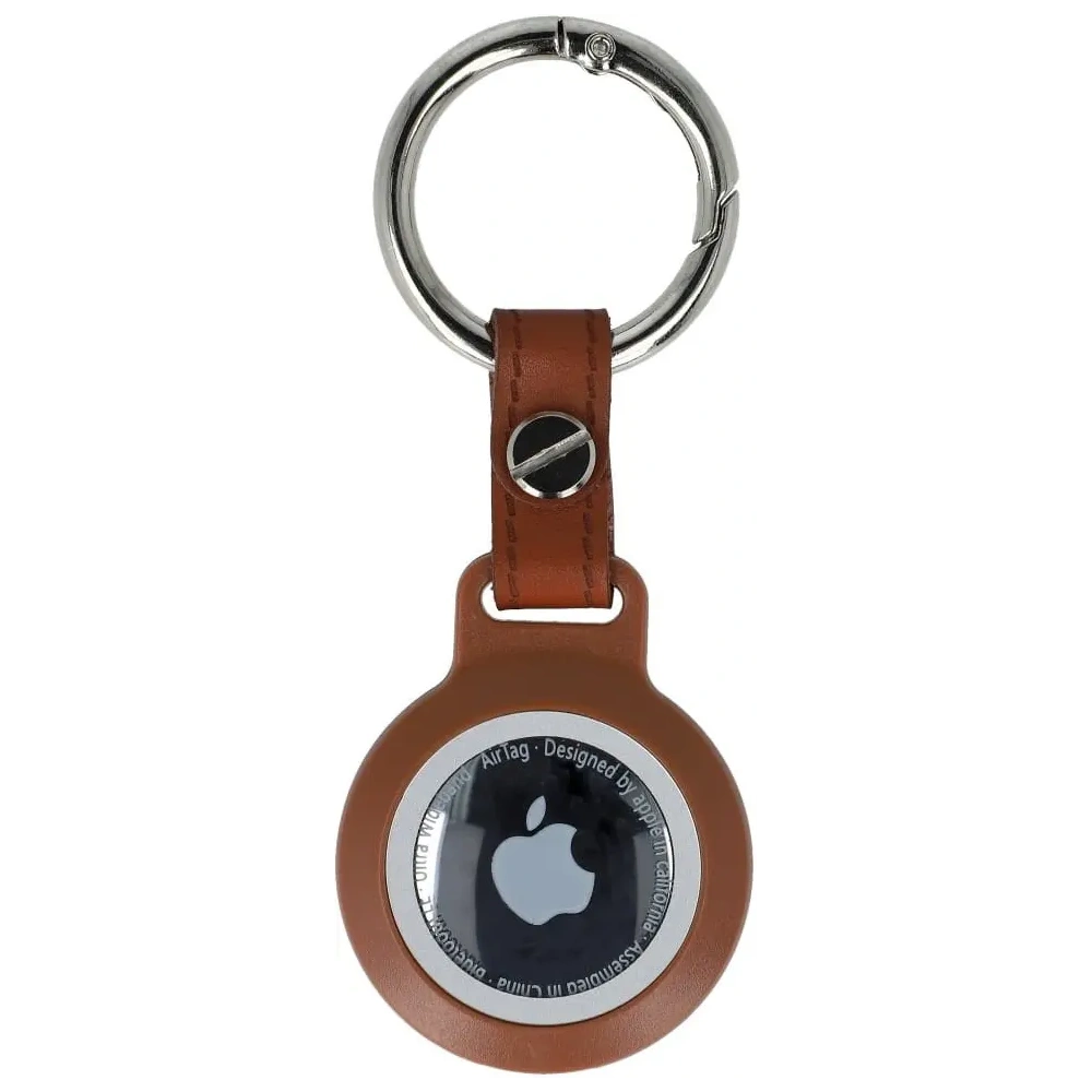 Etui Bizon Case Locator Waterproof do Apple AirTag brązowe