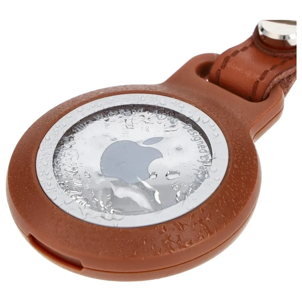 Etui Bizon Case Locator Waterproof do Apple AirTag brązowe