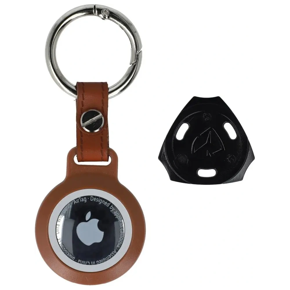 Etui Bizon Case Locator Waterproof do Apple AirTag brązowe