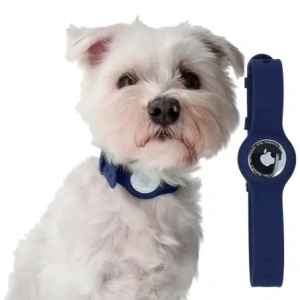 Buy Bizon Case Locator Pets Apple AirTag navy blue - BIZ21 - {ean13} - Home Screen Store Europe