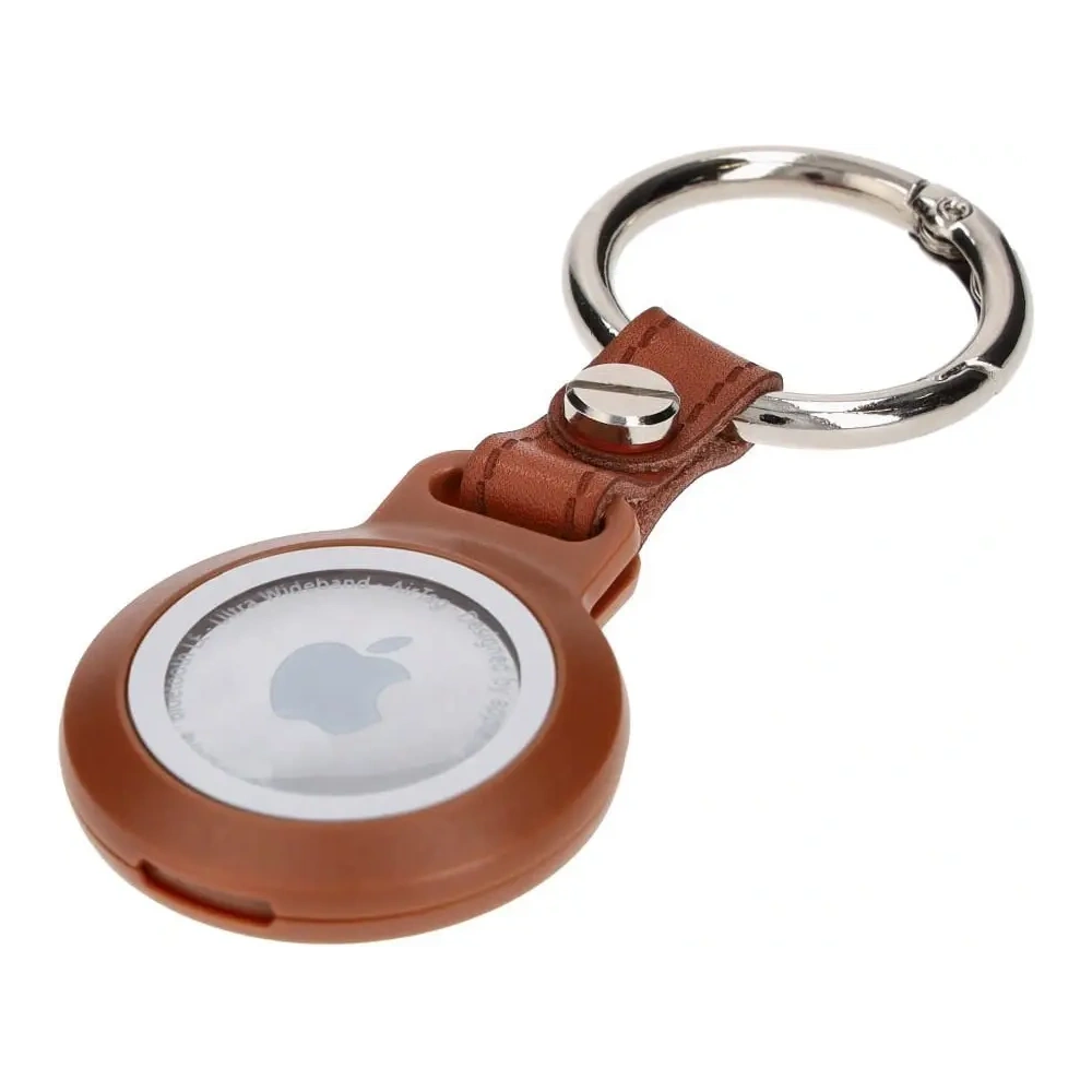 Etui Bizon Case Locator Waterproof do Apple AirTag brązowe