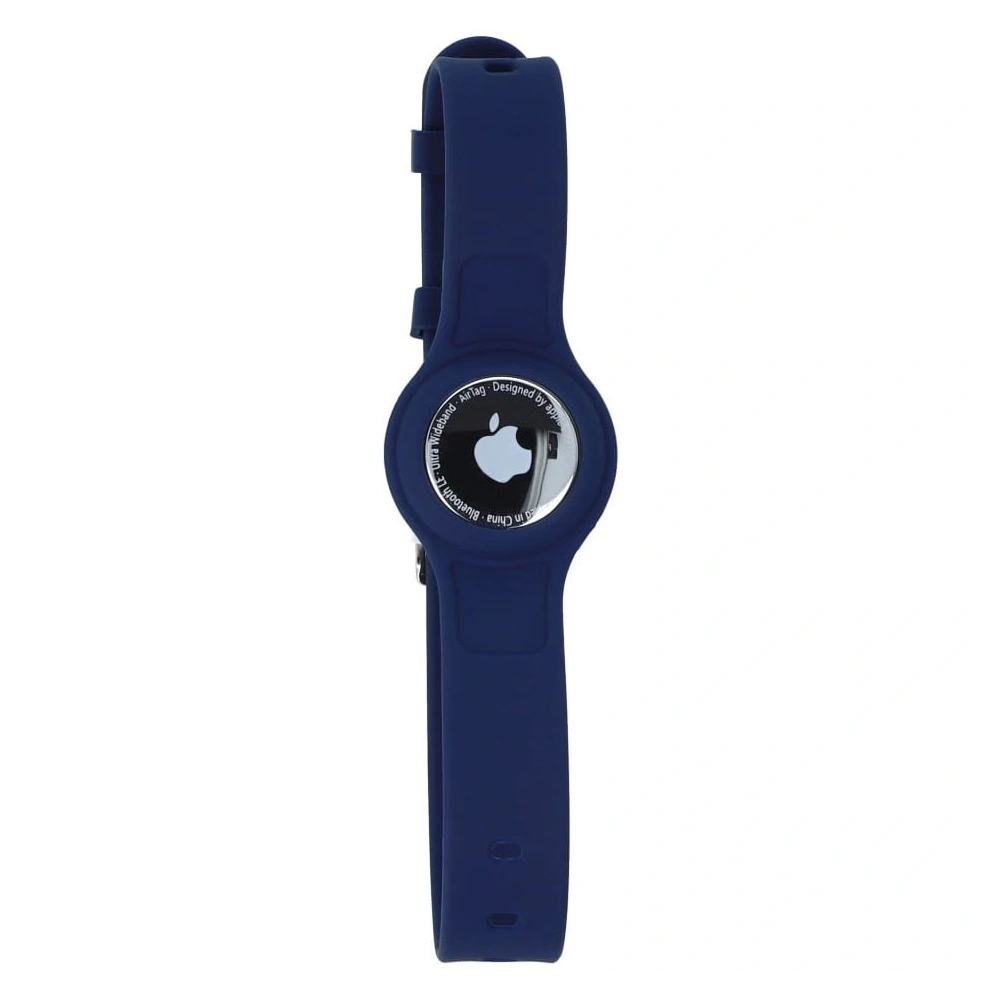 Etui Bizon Case Locator Pets do Apple AirTag granatowe