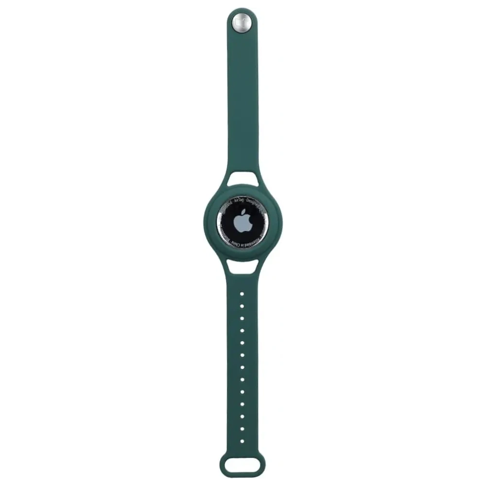 Etui Bizon Case Locator Child do Apple AirTag zielone