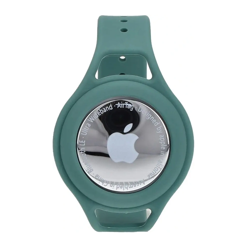 Etui Bizon Case Locator Child do Apple AirTag zielone