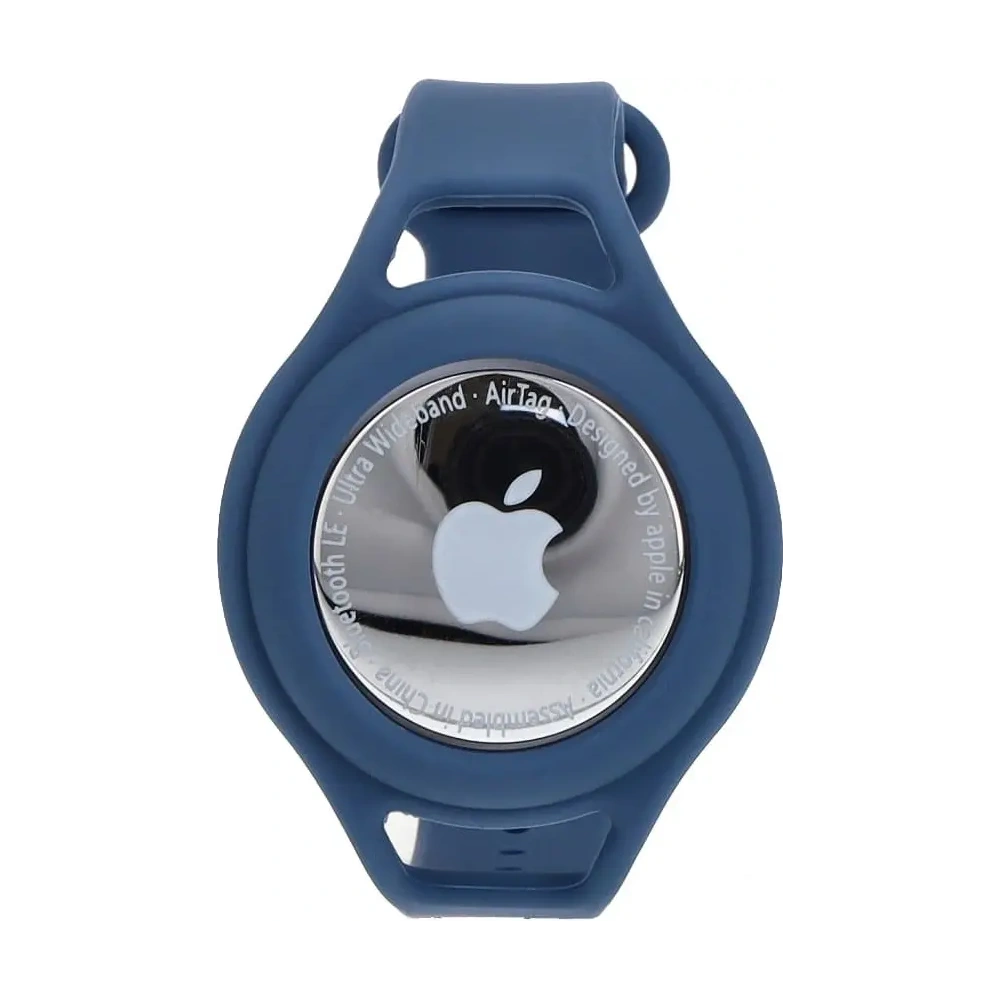 Etui Bizon Case Locator Child do Apple AirTag niebieskie