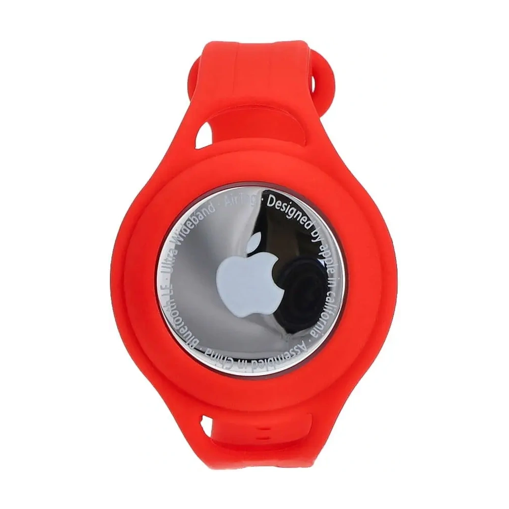 Etui Bizon Case Locator Child do Apple AirTag czerwone