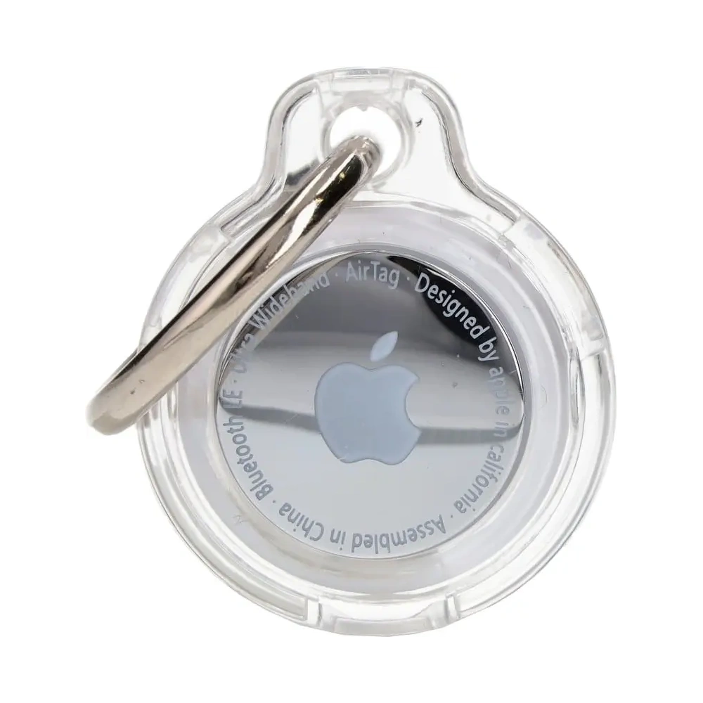 Etui Bizon Case Locator Keychain do Apple AirTag przezroczyste