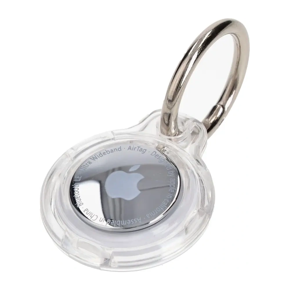 Etui Bizon Case Locator Keychain do Apple AirTag przezroczyste
