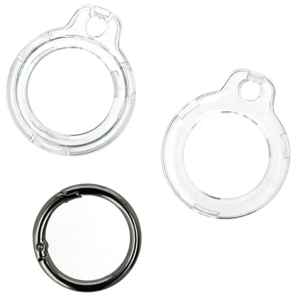 Etui Bizon Case Locator Keychain do Apple AirTag przezroczyste