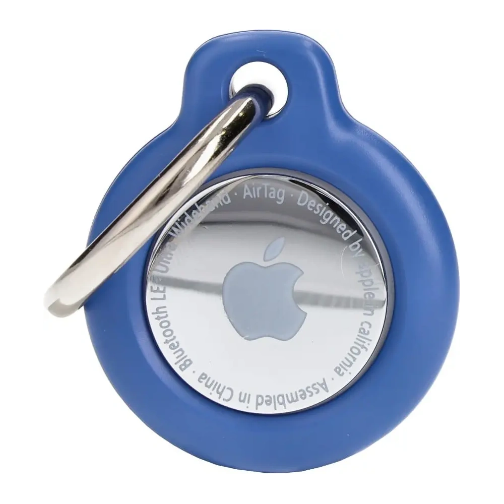 Etui Bizon Case Locator Keychain do Apple AirTag niebieskie