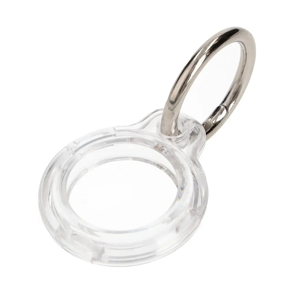 Etui Bizon Case Locator Keychain do Apple AirTag przezroczyste