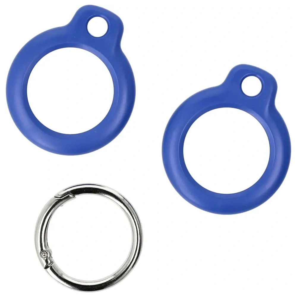 Etui Bizon Case Locator Keychain do Apple AirTag niebieskie