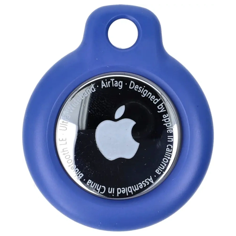 Etui Bizon Case Locator Keychain do Apple AirTag niebieskie