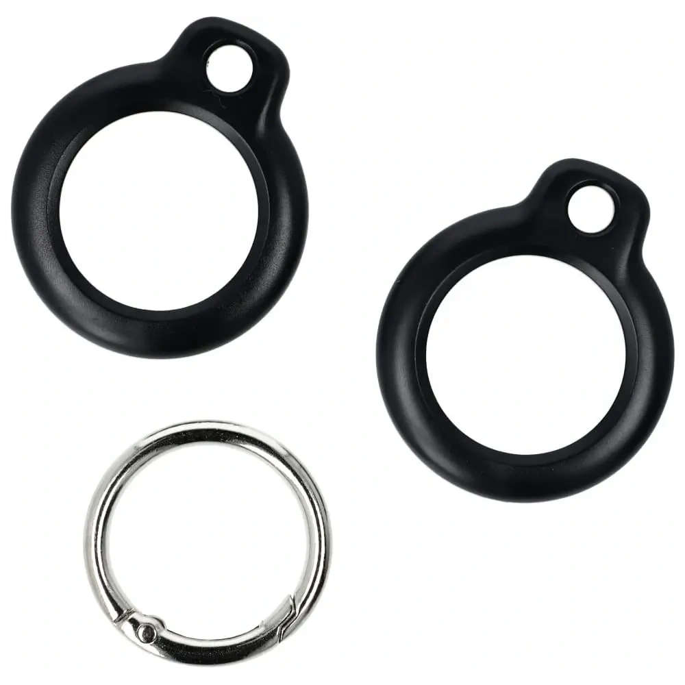 Etui Bizon Case Locator Keychain do Apple AirTag czarne