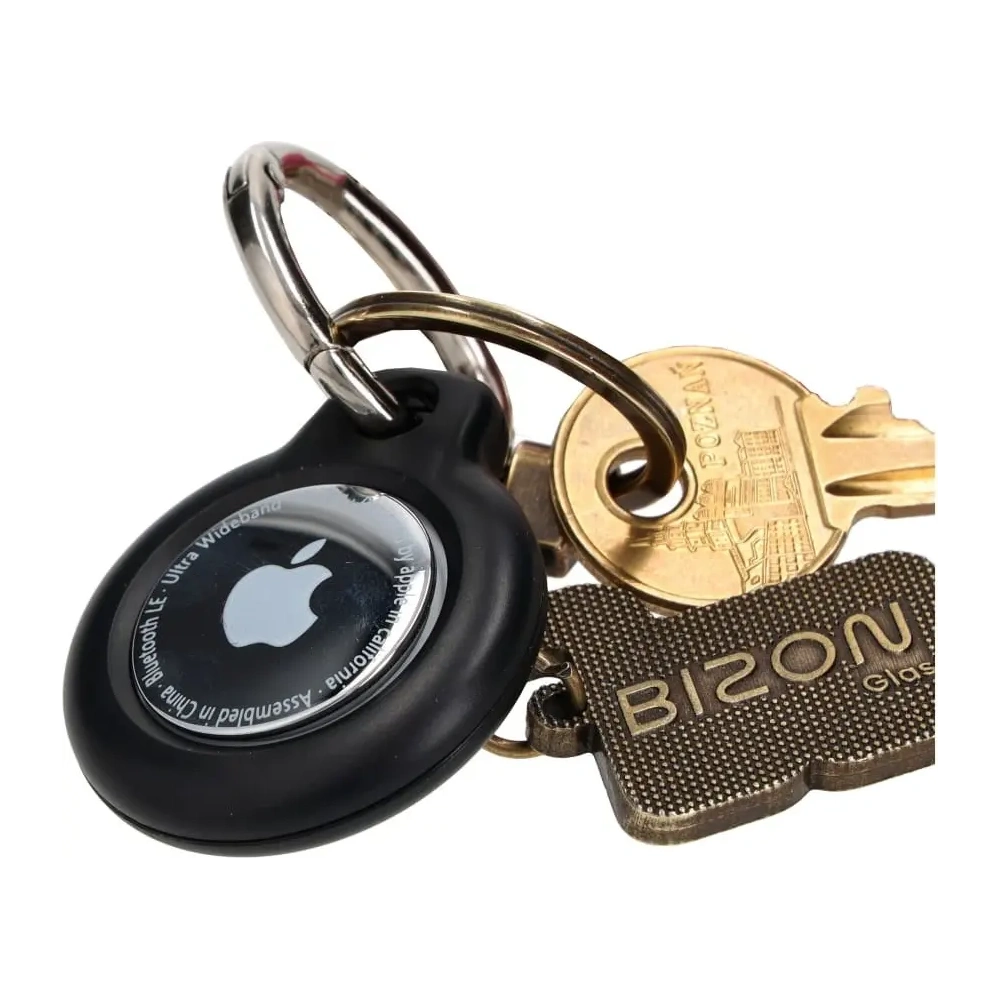 Etui Bizon Case Locator Keychain do Apple AirTag czarne