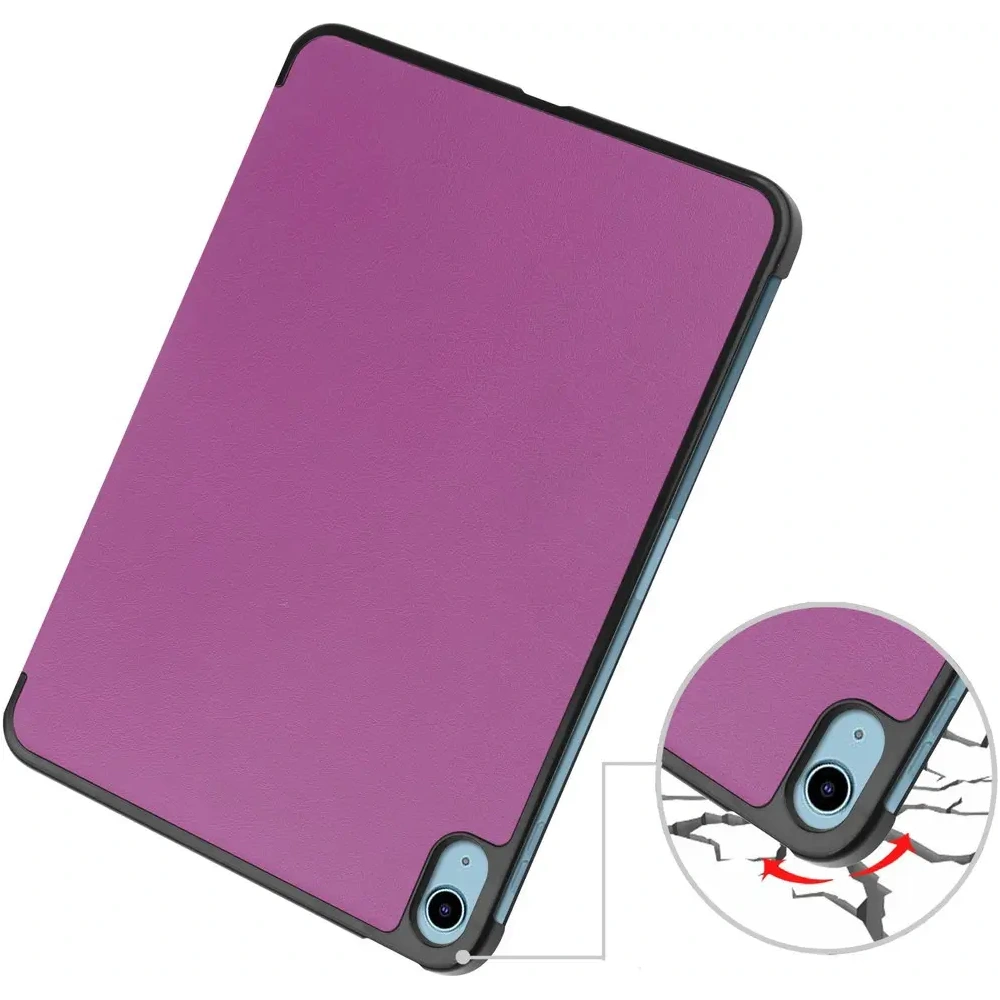 Etui Bizon Case Tab Croc do Apple iPad 10 10.9 2022 ciemnofioletowe