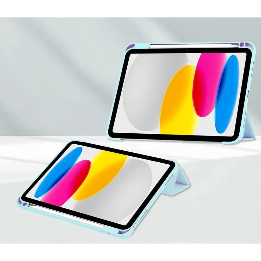 Etui Bizon Case Tab Clear Matt do Apple iPad 10 10.9 2022 błękitne