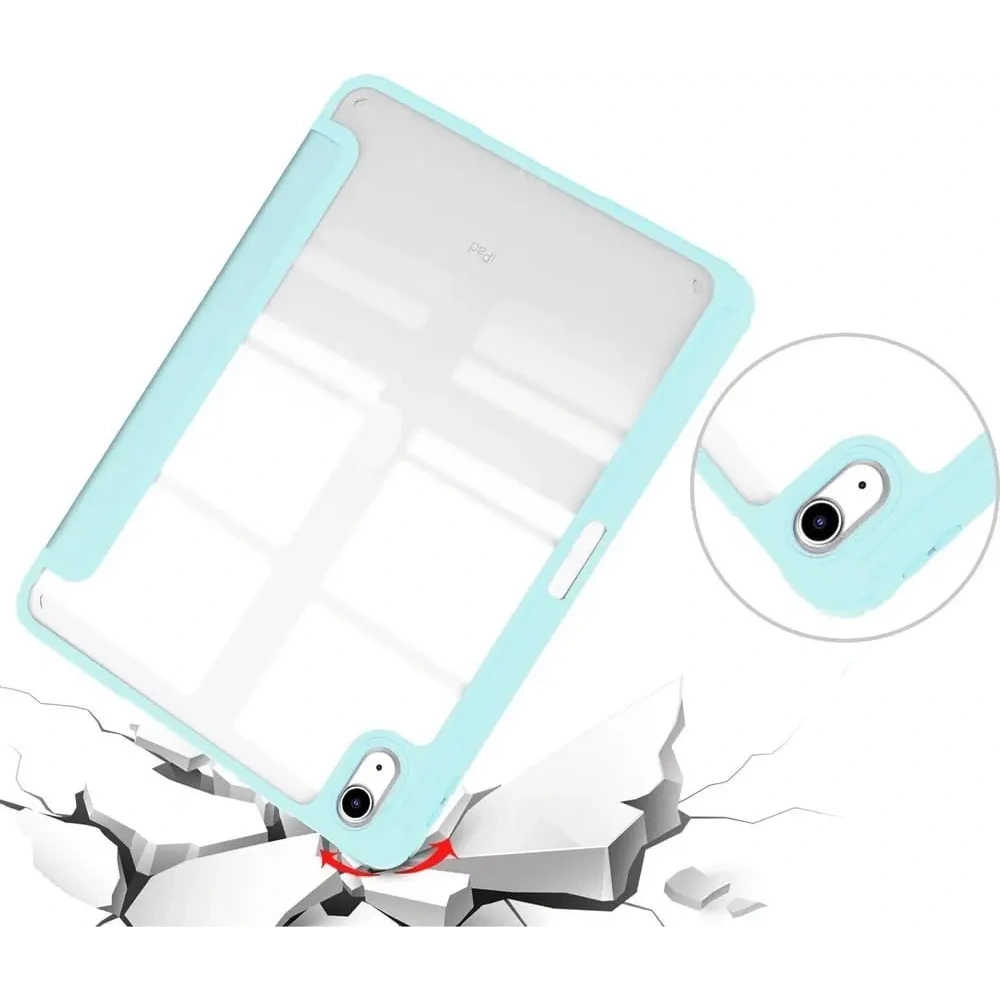 Etui Bizon Case Tab Clear Matt do Apple iPad 10 10.9 2022 błękitne