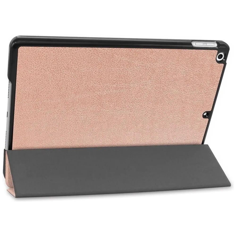 Etui Bizon Case Tab Croc do Apple iPad 9/8/7 10.2 2021/2020/2019 różowozłote