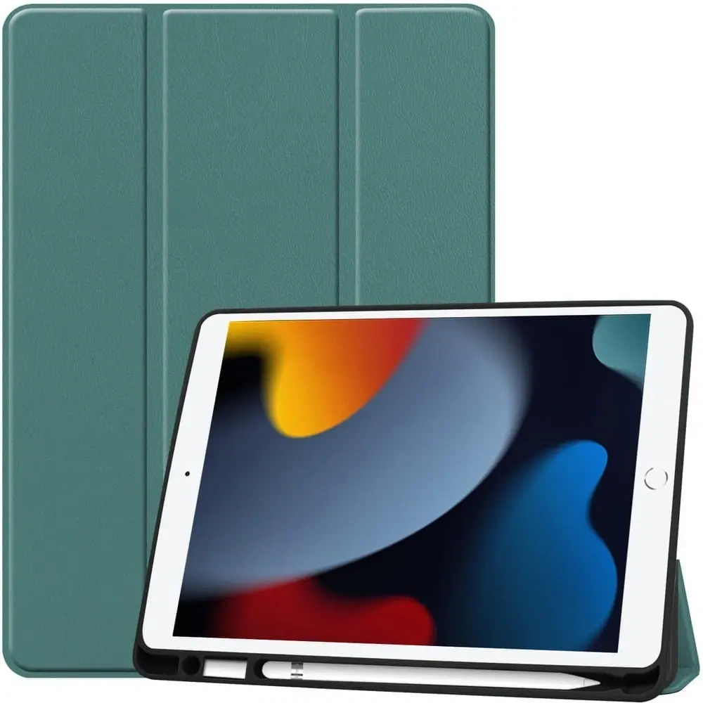 Etui Bizon Case Tab Lizard do Apple iPad 9/8/7 10.2 2021/2020/2019 ciemnozielone
