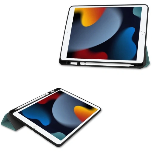 Kup Bizon Case Tab Lizard Apple iPad 9/8/7 10.2 2021/2020/2019 verde închis - BIZ48 - {ean13} - Sklep Home Screen